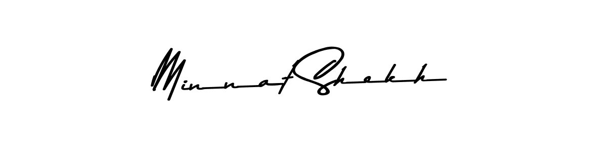 Minnat Shekh stylish signature style. Best Handwritten Sign (Asem Kandis PERSONAL USE) for my name. Handwritten Signature Collection Ideas for my name Minnat Shekh. Minnat Shekh signature style 9 images and pictures png