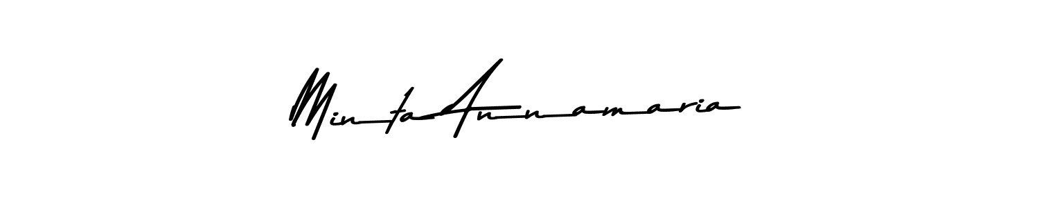 This is the best signature style for the Minta Annamaria name. Also you like these signature font (Asem Kandis PERSONAL USE). Mix name signature. Minta Annamaria signature style 9 images and pictures png