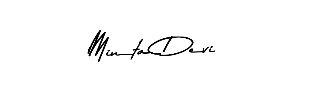 How to make Minta Devi name signature. Use Asem Kandis PERSONAL USE style for creating short signs online. This is the latest handwritten sign. Minta Devi signature style 9 images and pictures png