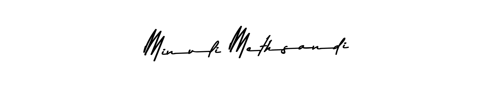 Use a signature maker to create a handwritten signature online. With this signature software, you can design (Asem Kandis PERSONAL USE) your own signature for name Minuli Methsandi. Minuli Methsandi signature style 9 images and pictures png