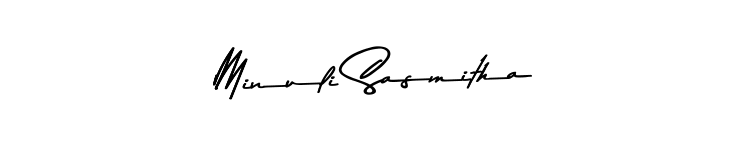 The best way (Asem Kandis PERSONAL USE) to make a short signature is to pick only two or three words in your name. The name Minuli Sasmitha include a total of six letters. For converting this name. Minuli Sasmitha signature style 9 images and pictures png