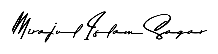 A sleek calligraphic signature for name Mirajul Islam Sagar utilizing Asem Kandis PERSONAL USE styling. Great for adding personal signatures to photos and art. Mirajul Islam Sagar signature style 9 images and pictures png