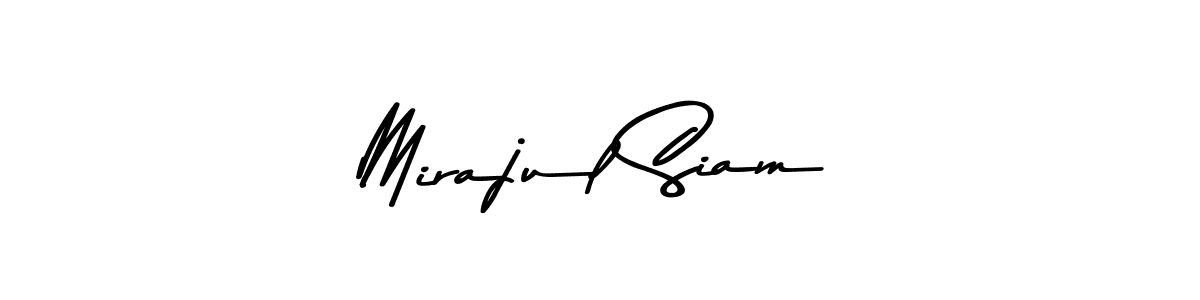 How to make Mirajul Siam name signature. Use Asem Kandis PERSONAL USE style for creating short signs online. This is the latest handwritten sign. Mirajul Siam signature style 9 images and pictures png