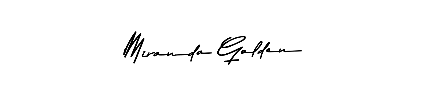 Make a beautiful signature design for name Miranda Golden. With this signature (Asem Kandis PERSONAL USE) style, you can create a handwritten signature for free. Miranda Golden signature style 9 images and pictures png