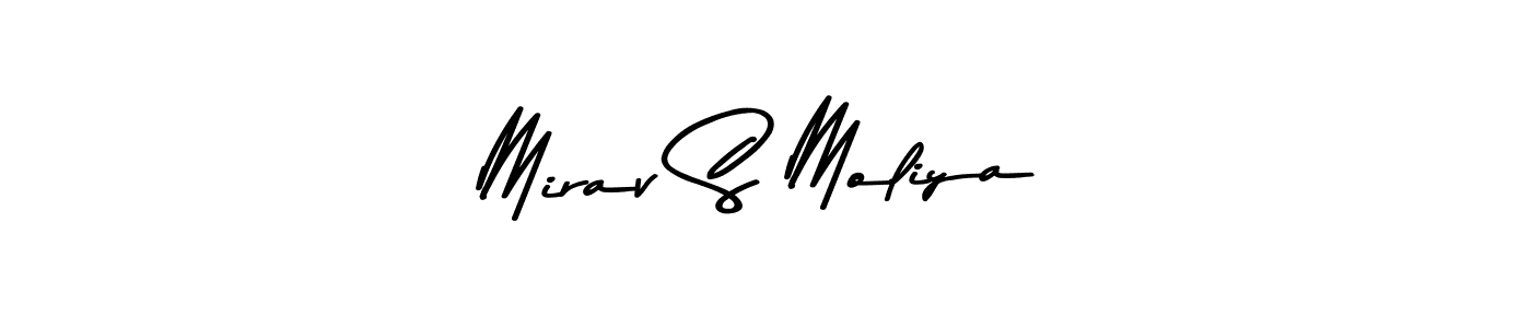 This is the best signature style for the Mirav S Moliya name. Also you like these signature font (Asem Kandis PERSONAL USE). Mix name signature. Mirav S Moliya signature style 9 images and pictures png