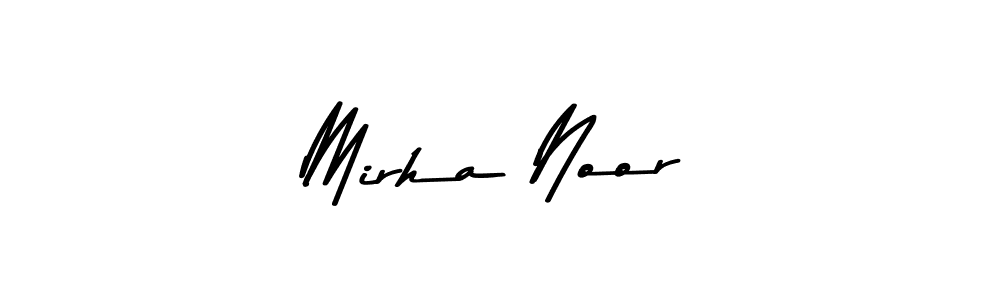 The best way (Asem Kandis PERSONAL USE) to make a short signature is to pick only two or three words in your name. The name Mirha Noor include a total of six letters. For converting this name. Mirha Noor signature style 9 images and pictures png