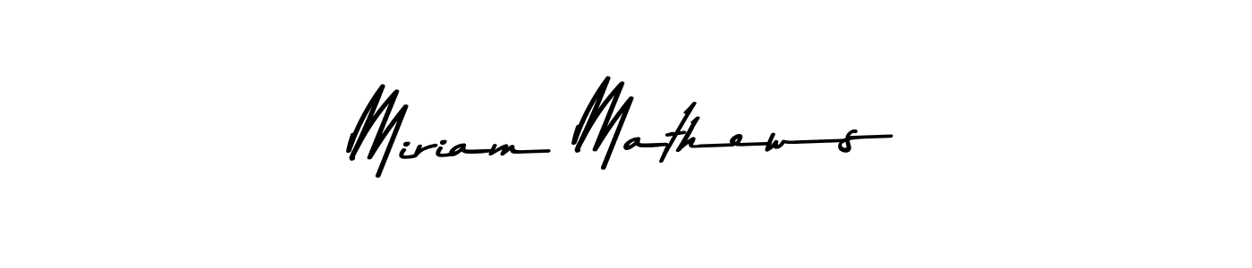 How to make Miriam Mathews name signature. Use Asem Kandis PERSONAL USE style for creating short signs online. This is the latest handwritten sign. Miriam Mathews signature style 9 images and pictures png