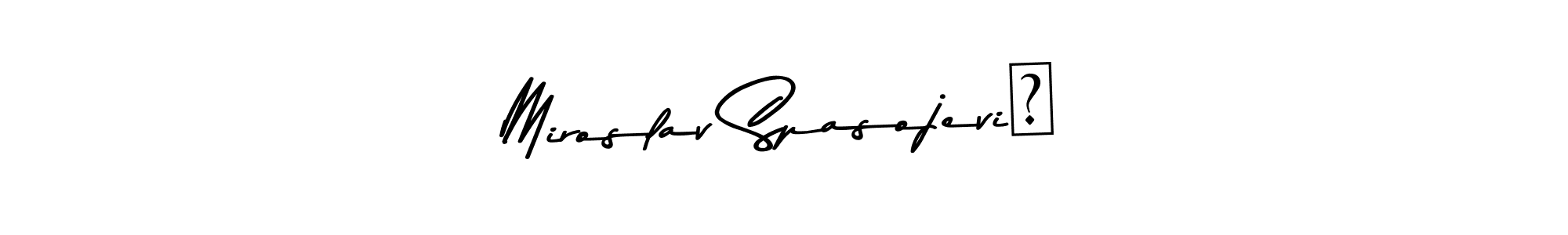 This is the best signature style for the Miroslav Spasojević name. Also you like these signature font (Asem Kandis PERSONAL USE). Mix name signature. Miroslav Spasojević signature style 9 images and pictures png