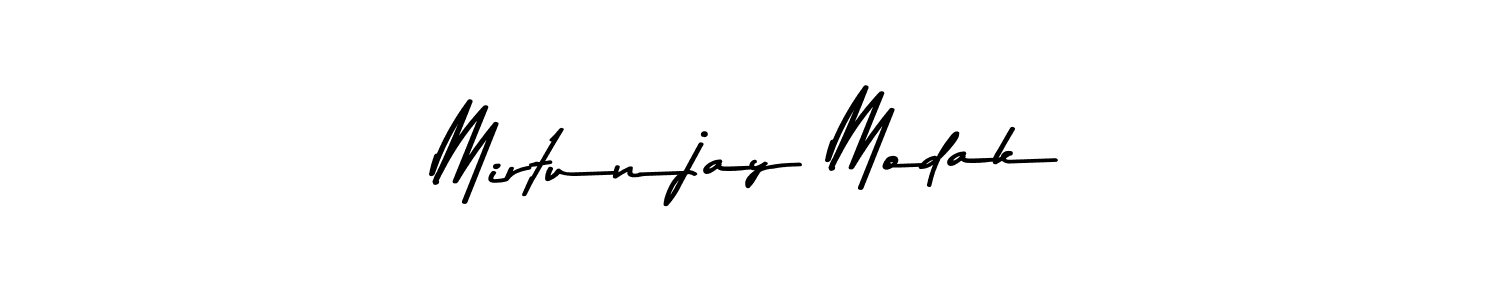 You should practise on your own different ways (Asem Kandis PERSONAL USE) to write your name (Mirtunjay Modak) in signature. don't let someone else do it for you. Mirtunjay Modak signature style 9 images and pictures png