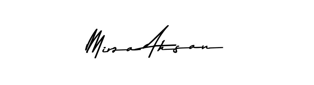 Create a beautiful signature design for name Mirza Ahsan. With this signature (Asem Kandis PERSONAL USE) fonts, you can make a handwritten signature for free. Mirza Ahsan signature style 9 images and pictures png