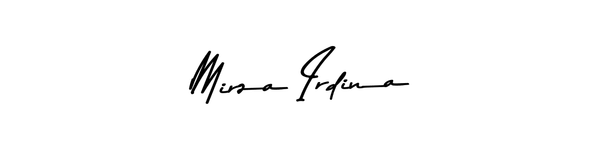 Create a beautiful signature design for name Mirza Irdina. With this signature (Asem Kandis PERSONAL USE) fonts, you can make a handwritten signature for free. Mirza Irdina signature style 9 images and pictures png