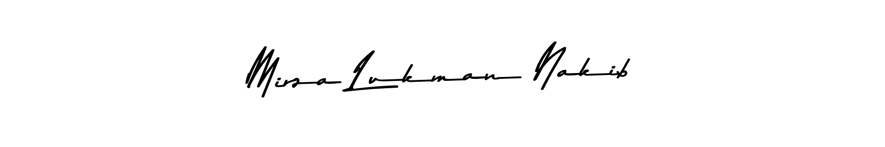 Design your own signature with our free online signature maker. With this signature software, you can create a handwritten (Asem Kandis PERSONAL USE) signature for name Mirza Lukman Nakib. Mirza Lukman Nakib signature style 9 images and pictures png