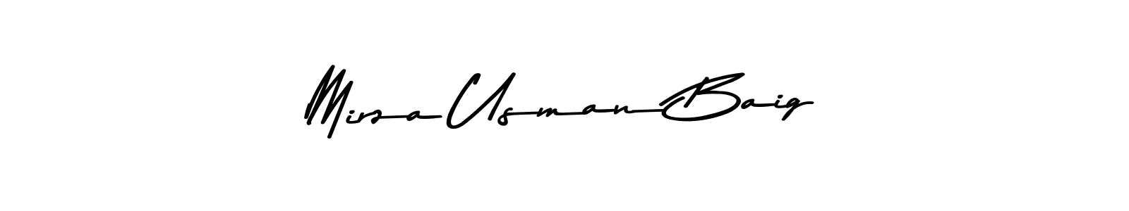 Design your own signature with our free online signature maker. With this signature software, you can create a handwritten (Asem Kandis PERSONAL USE) signature for name Mirza Usman Baig. Mirza Usman Baig signature style 9 images and pictures png