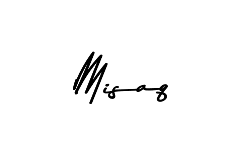 Make a beautiful signature design for name Misaq. With this signature (Asem Kandis PERSONAL USE) style, you can create a handwritten signature for free. Misaq signature style 9 images and pictures png