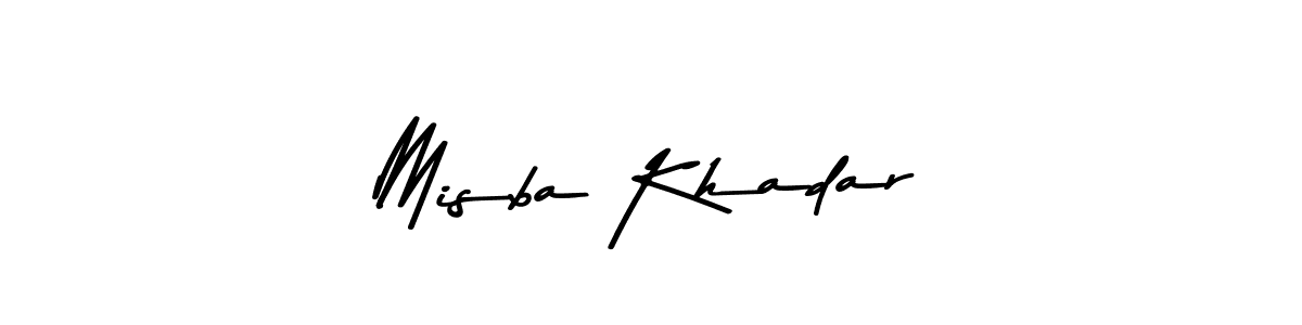 Similarly Asem Kandis PERSONAL USE is the best handwritten signature design. Signature creator online .You can use it as an online autograph creator for name Misba Khadar. Misba Khadar signature style 9 images and pictures png