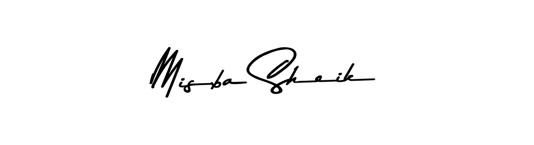 Design your own signature with our free online signature maker. With this signature software, you can create a handwritten (Asem Kandis PERSONAL USE) signature for name Misba Sheik. Misba Sheik signature style 9 images and pictures png