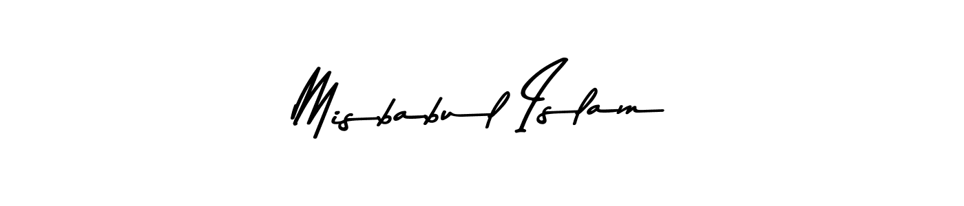 Create a beautiful signature design for name Misbabul Islam. With this signature (Asem Kandis PERSONAL USE) fonts, you can make a handwritten signature for free. Misbabul Islam signature style 9 images and pictures png