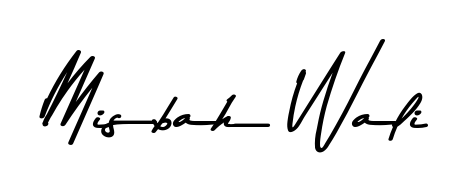 The Asem Kandis PERSONAL USE handwriting style adds charm and authenticity to name Misbah Wali. A wonderful choice for personal thank-you notes. Misbah Wali signature style 9 images and pictures png