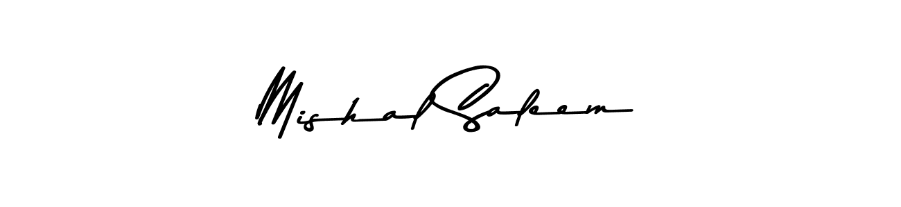 Use a signature maker to create a handwritten signature online. With this signature software, you can design (Asem Kandis PERSONAL USE) your own signature for name Mishal Saleem. Mishal Saleem signature style 9 images and pictures png