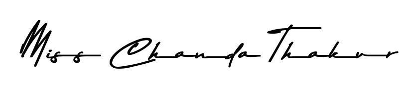 Achieve flawless digital penmanship with Miss Chanda Thakur name in Asem Kandis PERSONAL USE font. The perfect tool for creating online signatures. Miss Chanda Thakur signature style 9 images and pictures png