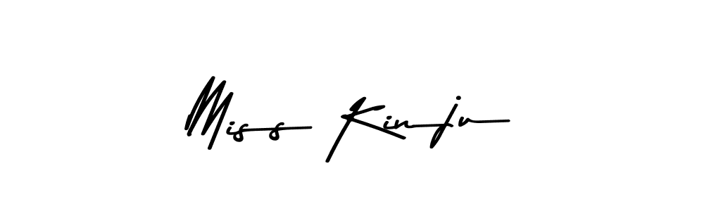 Make a beautiful signature design for name Miss Kinju. With this signature (Asem Kandis PERSONAL USE) style, you can create a handwritten signature for free. Miss Kinju signature style 9 images and pictures png