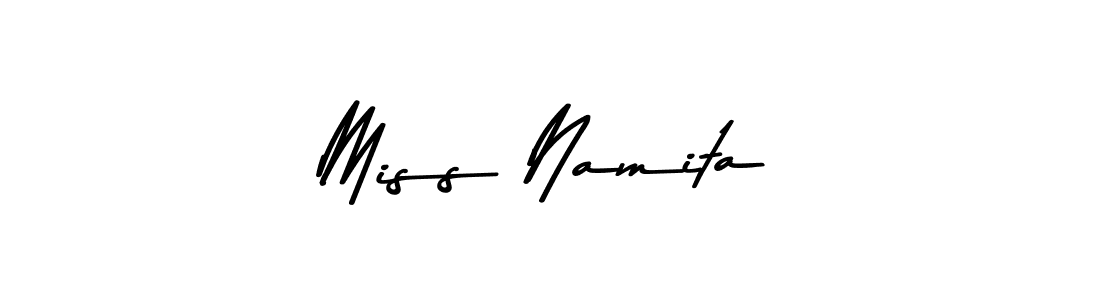Create a beautiful signature design for name Miss Namita. With this signature (Asem Kandis PERSONAL USE) fonts, you can make a handwritten signature for free. Miss Namita signature style 9 images and pictures png