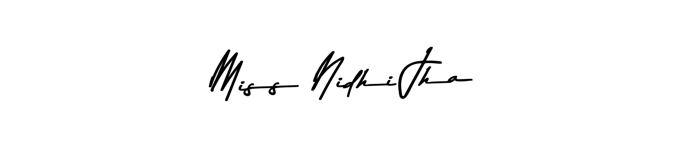 The best way (Asem Kandis PERSONAL USE) to make a short signature is to pick only two or three words in your name. The name Miss Nidhi Jha include a total of six letters. For converting this name. Miss Nidhi Jha signature style 9 images and pictures png