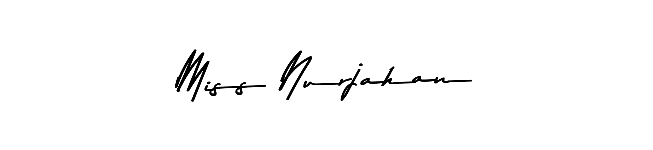 Create a beautiful signature design for name Miss Nurjahan. With this signature (Asem Kandis PERSONAL USE) fonts, you can make a handwritten signature for free. Miss Nurjahan signature style 9 images and pictures png