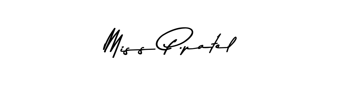 The best way (Asem Kandis PERSONAL USE) to make a short signature is to pick only two or three words in your name. The name Miss P.patel include a total of six letters. For converting this name. Miss P.patel signature style 9 images and pictures png