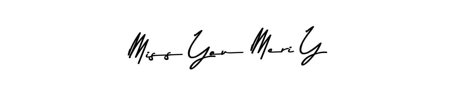 if you are searching for the best signature style for your name Miss You Meri Y. so please give up your signature search. here we have designed multiple signature styles  using Asem Kandis PERSONAL USE. Miss You Meri Y signature style 9 images and pictures png