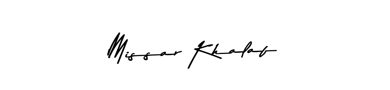 Missar Khalaf stylish signature style. Best Handwritten Sign (Asem Kandis PERSONAL USE) for my name. Handwritten Signature Collection Ideas for my name Missar Khalaf. Missar Khalaf signature style 9 images and pictures png