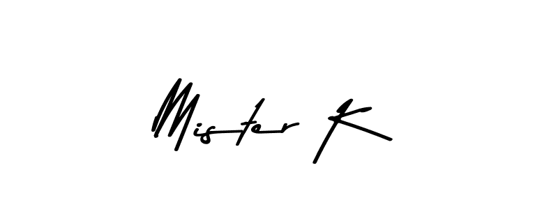 Design your own signature with our free online signature maker. With this signature software, you can create a handwritten (Asem Kandis PERSONAL USE) signature for name Mister K. Mister K signature style 9 images and pictures png