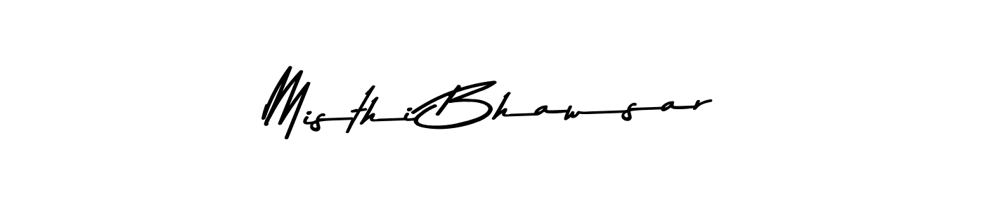 Create a beautiful signature design for name Misthi Bhawsar. With this signature (Asem Kandis PERSONAL USE) fonts, you can make a handwritten signature for free. Misthi Bhawsar signature style 9 images and pictures png