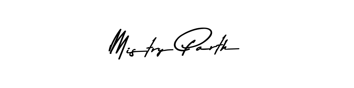 Mistry Parth stylish signature style. Best Handwritten Sign (Asem Kandis PERSONAL USE) for my name. Handwritten Signature Collection Ideas for my name Mistry Parth. Mistry Parth signature style 9 images and pictures png