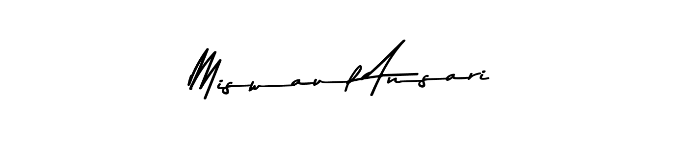 Design your own signature with our free online signature maker. With this signature software, you can create a handwritten (Asem Kandis PERSONAL USE) signature for name Miswaul Ansari. Miswaul Ansari signature style 9 images and pictures png