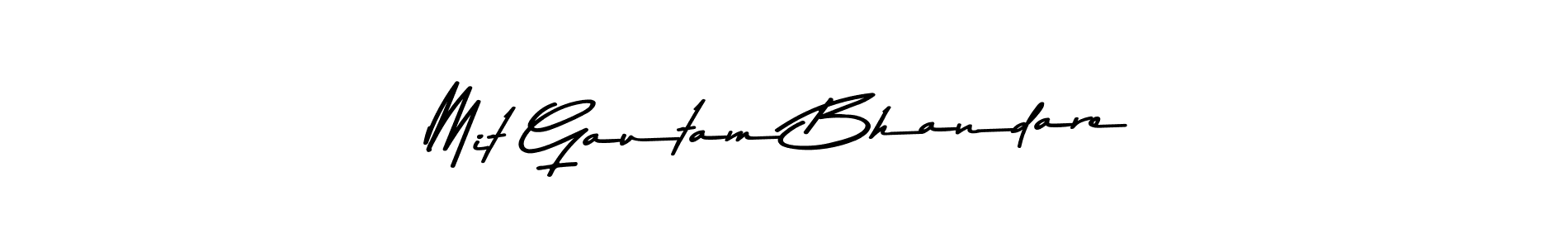 Use a signature maker to create a handwritten signature online. With this signature software, you can design (Asem Kandis PERSONAL USE) your own signature for name Mit Gautam Bhandare. Mit Gautam Bhandare signature style 9 images and pictures png