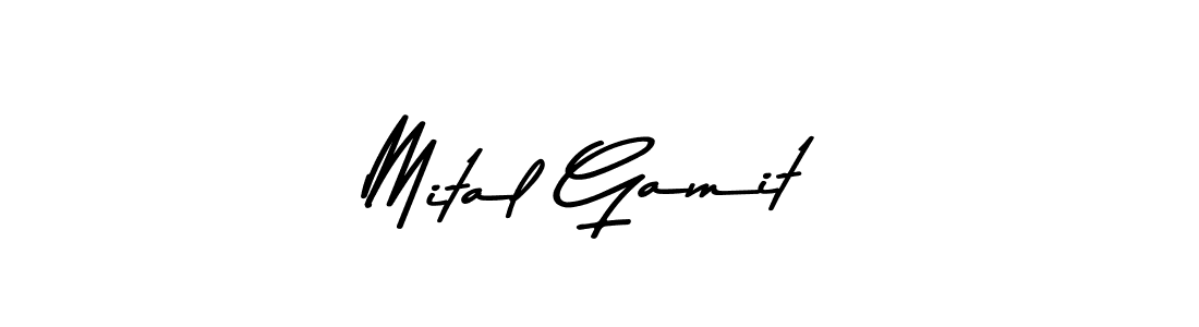 Mital Gamit stylish signature style. Best Handwritten Sign (Asem Kandis PERSONAL USE) for my name. Handwritten Signature Collection Ideas for my name Mital Gamit. Mital Gamit signature style 9 images and pictures png