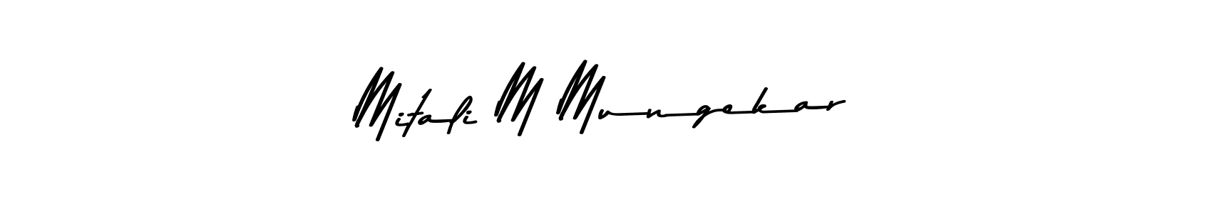 The best way (Asem Kandis PERSONAL USE) to make a short signature is to pick only two or three words in your name. The name Mitali M Mungekar include a total of six letters. For converting this name. Mitali M Mungekar signature style 9 images and pictures png