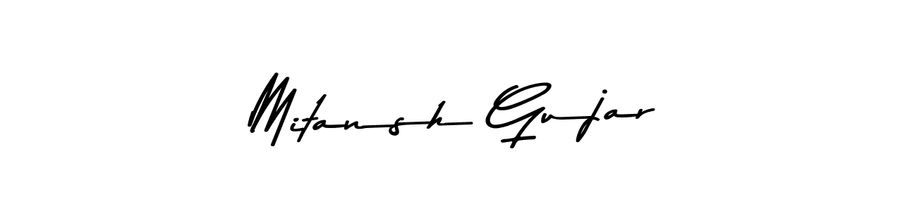 How to make Mitansh Gujar signature? Asem Kandis PERSONAL USE is a professional autograph style. Create handwritten signature for Mitansh Gujar name. Mitansh Gujar signature style 9 images and pictures png