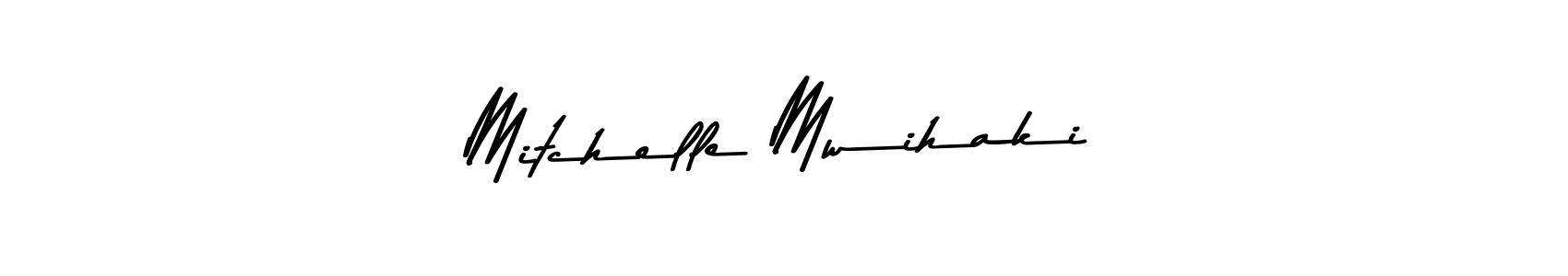 You should practise on your own different ways (Asem Kandis PERSONAL USE) to write your name (Mitchelle Mwihaki) in signature. don't let someone else do it for you. Mitchelle Mwihaki signature style 9 images and pictures png