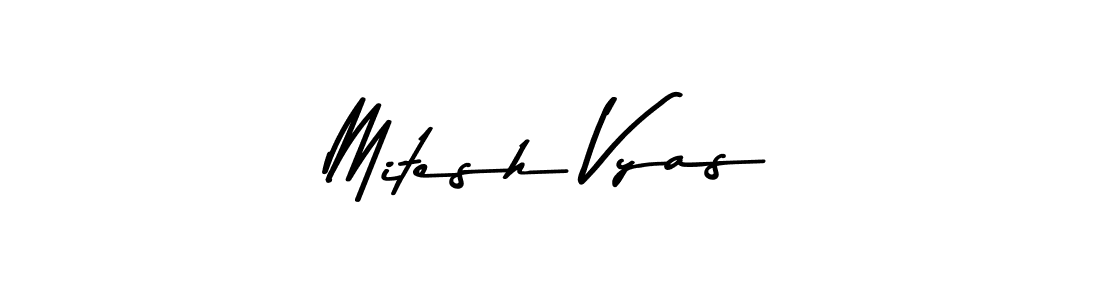 Asem Kandis PERSONAL USE is a professional signature style that is perfect for those who want to add a touch of class to their signature. It is also a great choice for those who want to make their signature more unique. Get Mitesh Vyas name to fancy signature for free. Mitesh Vyas signature style 9 images and pictures png