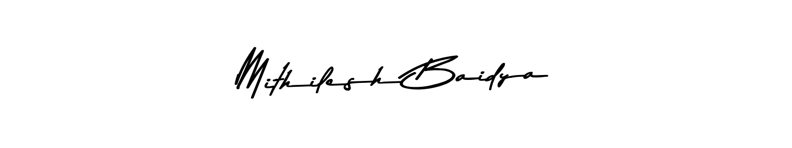 Similarly Asem Kandis PERSONAL USE is the best handwritten signature design. Signature creator online .You can use it as an online autograph creator for name Mithilesh Baidya. Mithilesh Baidya signature style 9 images and pictures png