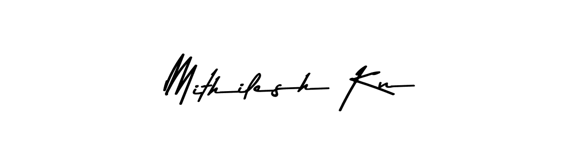 Use a signature maker to create a handwritten signature online. With this signature software, you can design (Asem Kandis PERSONAL USE) your own signature for name Mithilesh Kn. Mithilesh Kn signature style 9 images and pictures png