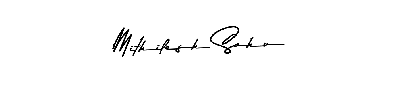 Make a beautiful signature design for name Mithilesh Sahu. With this signature (Asem Kandis PERSONAL USE) style, you can create a handwritten signature for free. Mithilesh Sahu signature style 9 images and pictures png