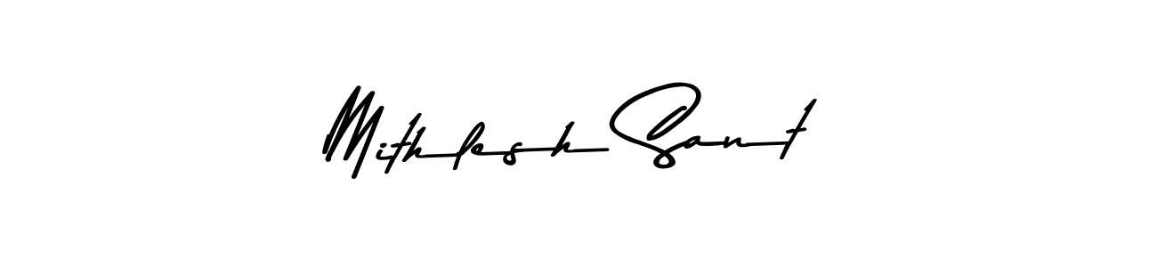 Use a signature maker to create a handwritten signature online. With this signature software, you can design (Asem Kandis PERSONAL USE) your own signature for name Mithlesh Sant. Mithlesh Sant signature style 9 images and pictures png