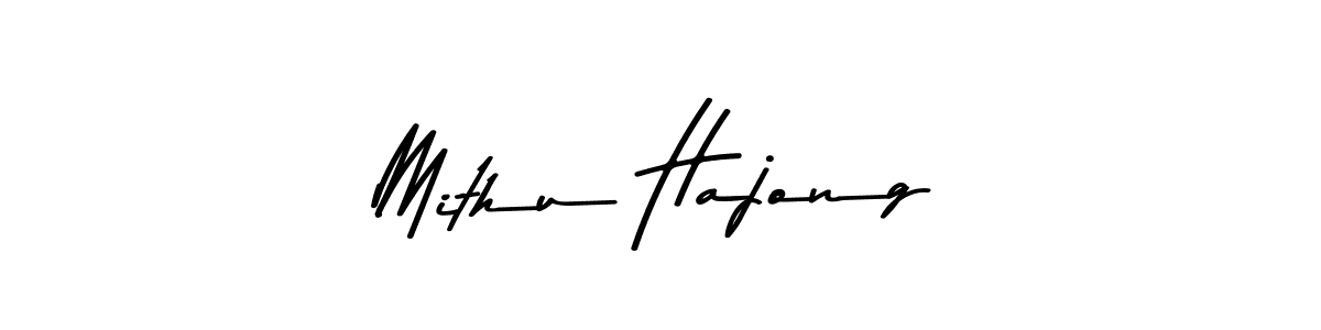 How to make Mithu Hajong name signature. Use Asem Kandis PERSONAL USE style for creating short signs online. This is the latest handwritten sign. Mithu Hajong signature style 9 images and pictures png