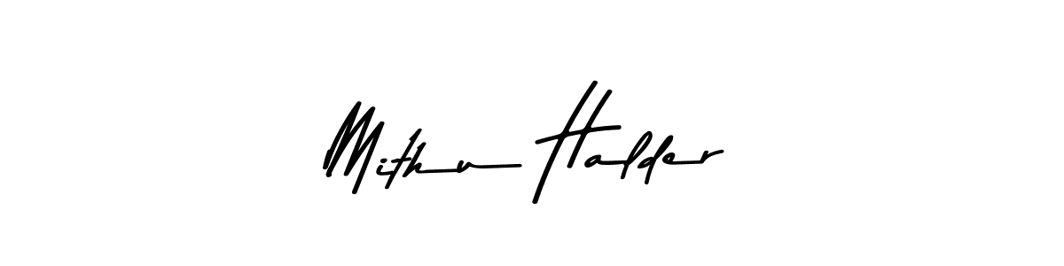 Make a beautiful signature design for name Mithu Halder. With this signature (Asem Kandis PERSONAL USE) style, you can create a handwritten signature for free. Mithu Halder signature style 9 images and pictures png