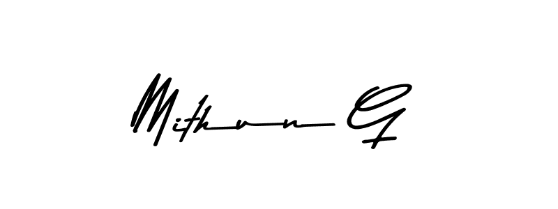 Use a signature maker to create a handwritten signature online. With this signature software, you can design (Asem Kandis PERSONAL USE) your own signature for name Mithun G. Mithun G signature style 9 images and pictures png