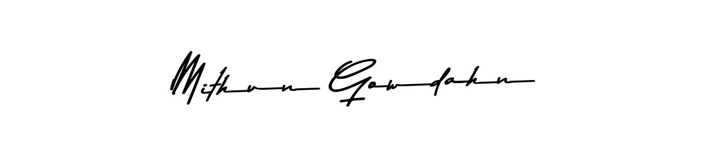 Design your own signature with our free online signature maker. With this signature software, you can create a handwritten (Asem Kandis PERSONAL USE) signature for name Mithun Gowdahn. Mithun Gowdahn signature style 9 images and pictures png