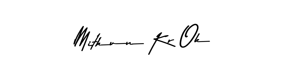 if you are searching for the best signature style for your name Mithun Kr Ok. so please give up your signature search. here we have designed multiple signature styles  using Asem Kandis PERSONAL USE. Mithun Kr Ok signature style 9 images and pictures png